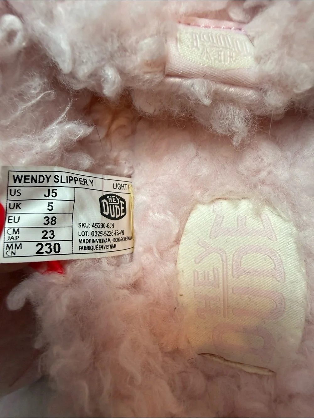 Hey Dude Kids Pink Faux-Shearling Slip-On Slippers